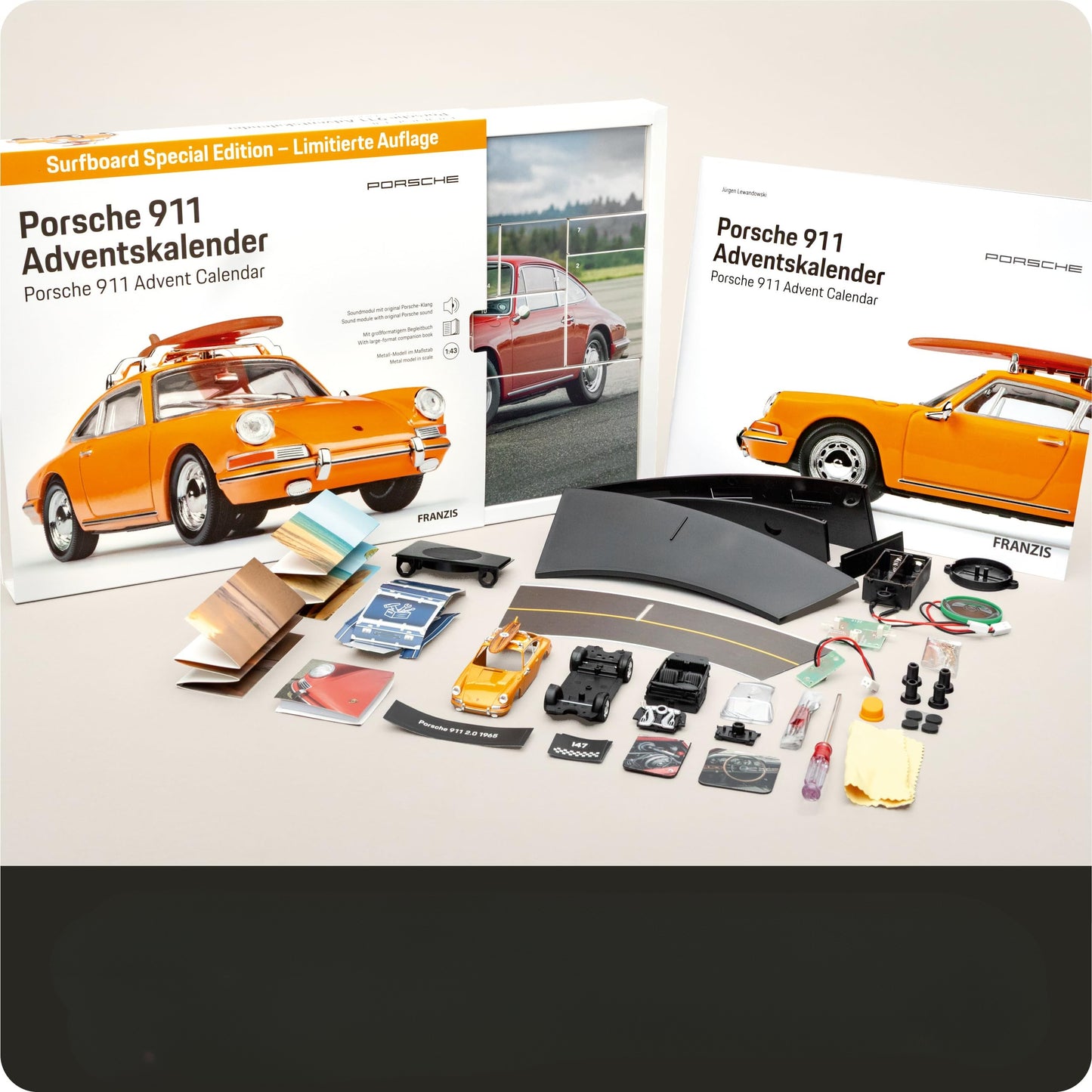 Porsche 911 with Surfboard Special Limited Edition! Advent Calendar 1:43