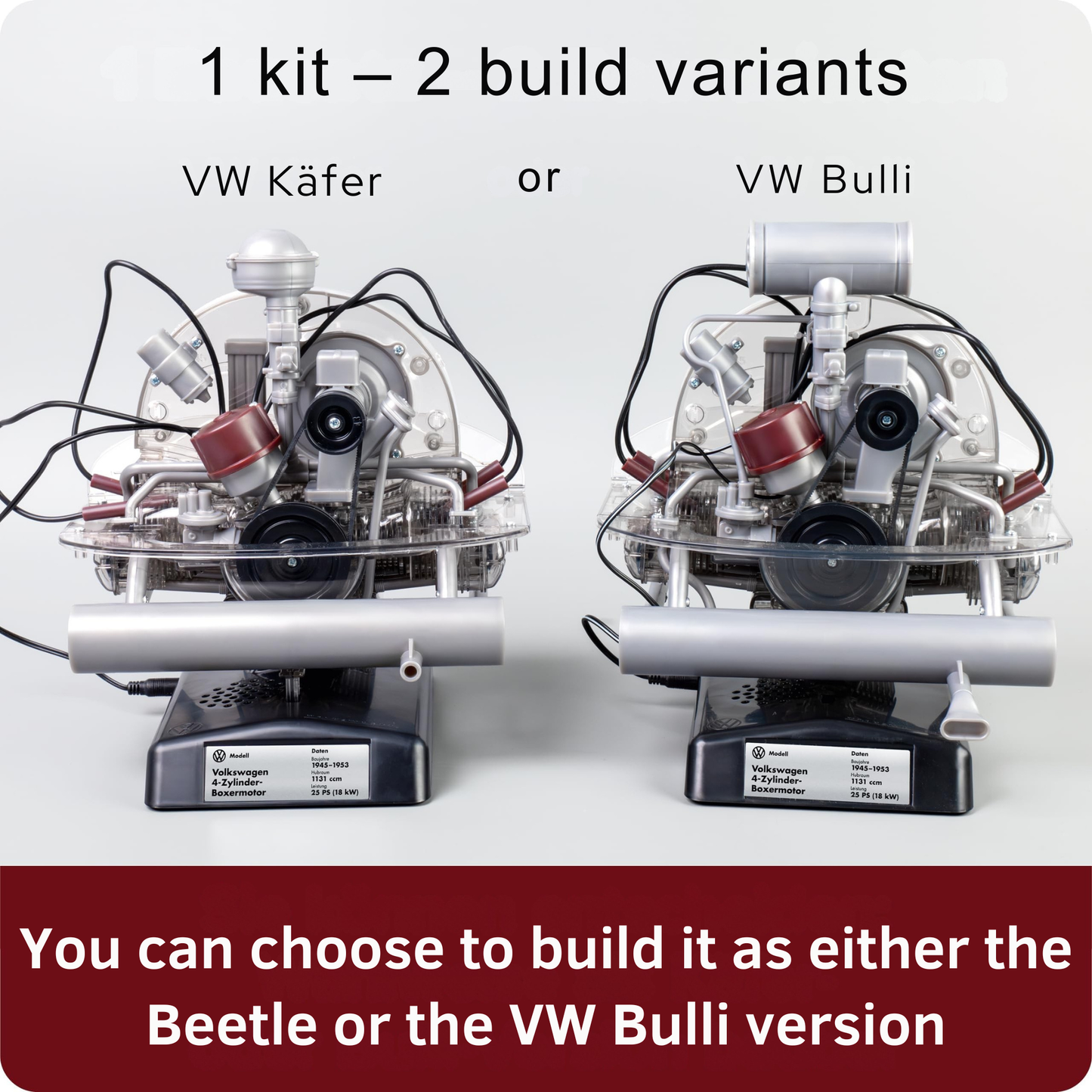 Volkswagen VW 4-cylinder boxer engine 2 in 1 Kit 1:4