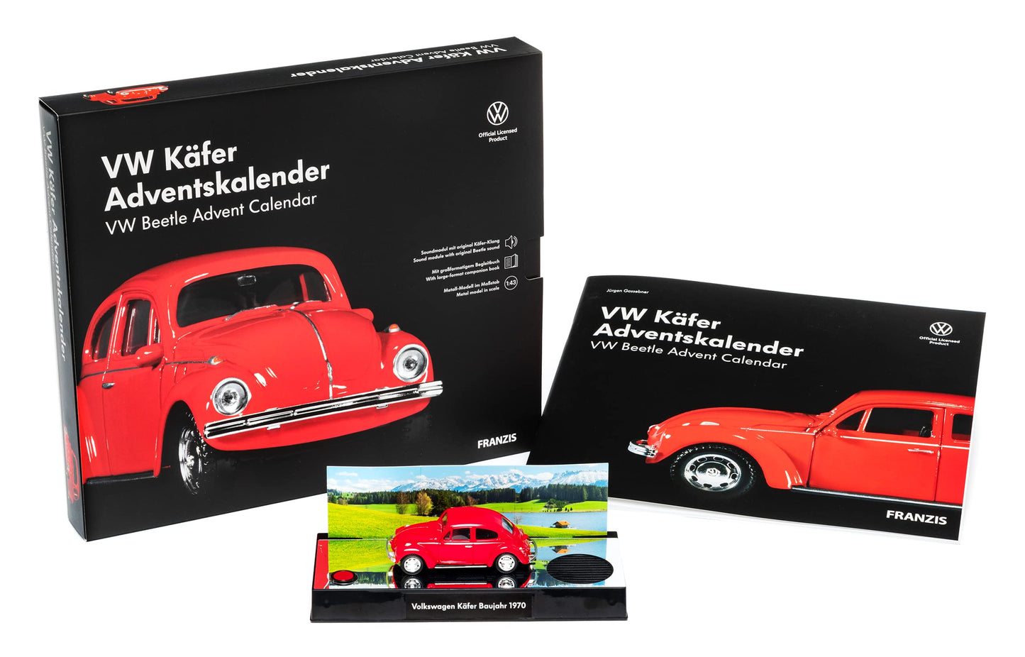 Volkswagen VW Beetle Red Advent Calendar 1:43
