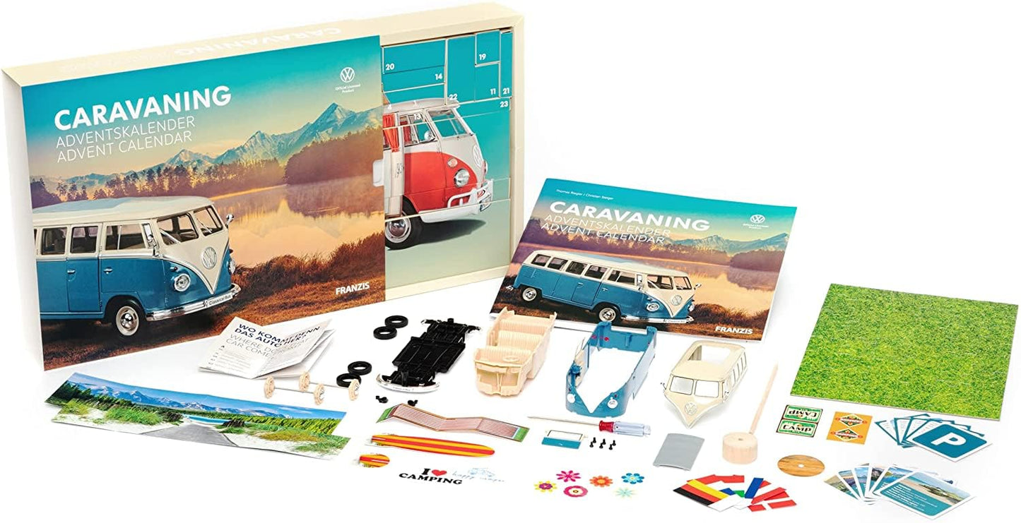 Volkswagen Bulli Caravaning Advent Calendar 1:24