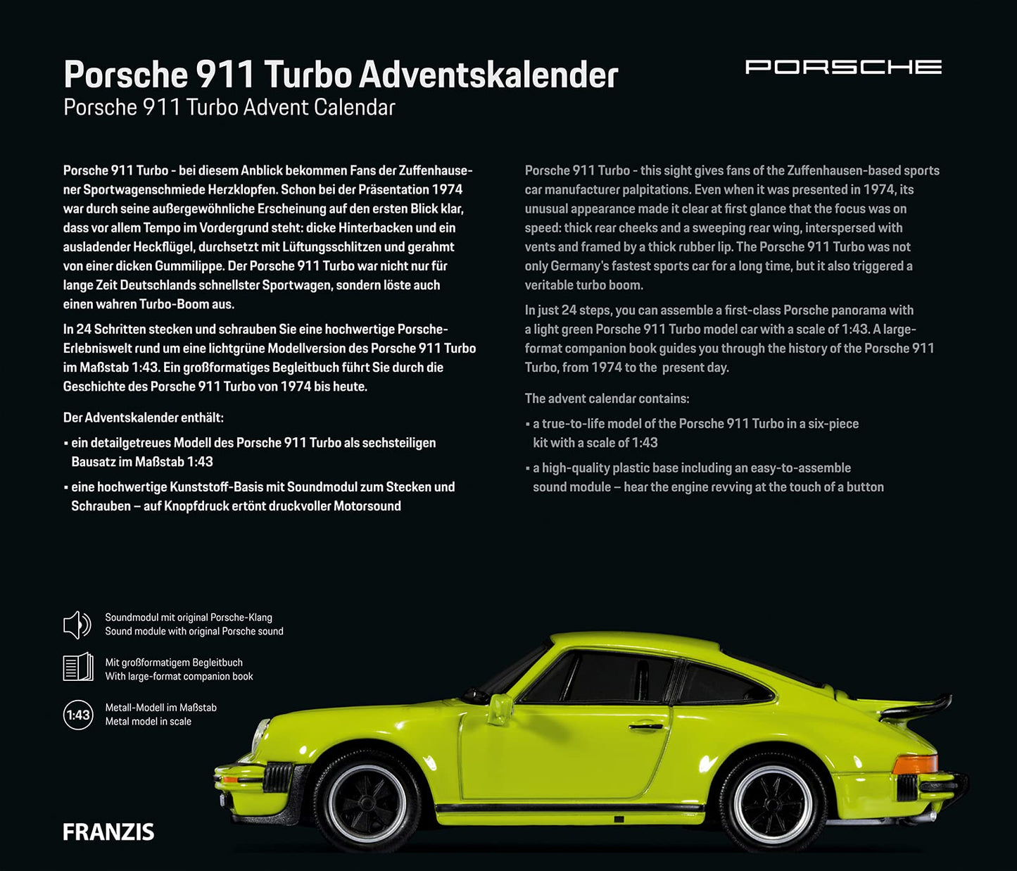 Porsche 911 Turbo Advent Calendar 1:43