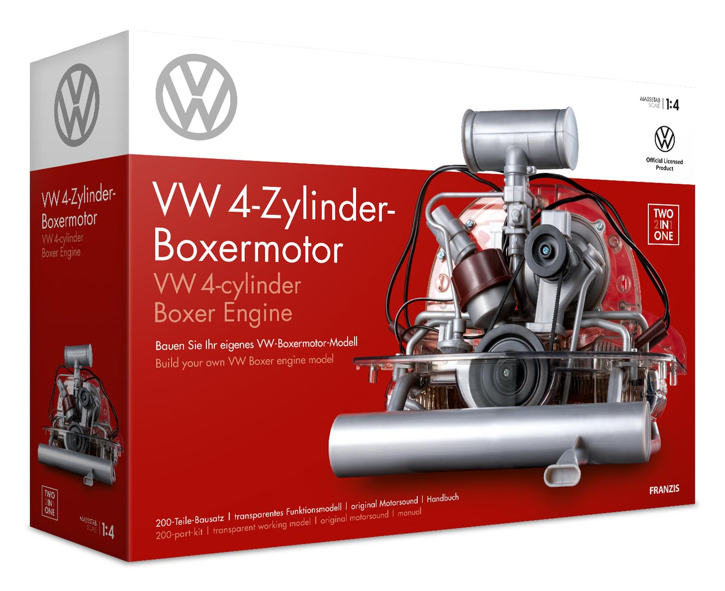 Volkswagen VW 4-cylinder boxer engine 2 in 1 Kit 1:4