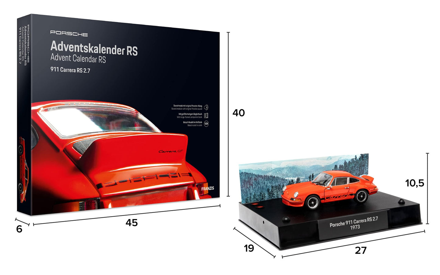 Porsche 911 Carrera RS 2.7 Advent Calendar 1:24