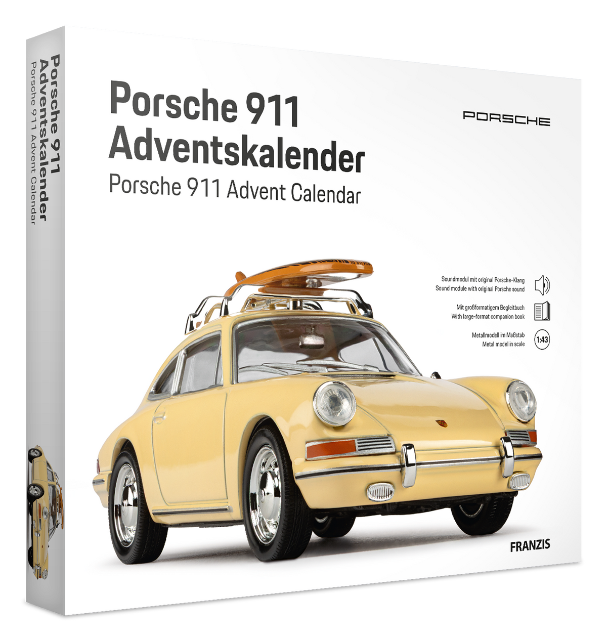 Porsche 911 with Surfboard Advent Calendar 1:43